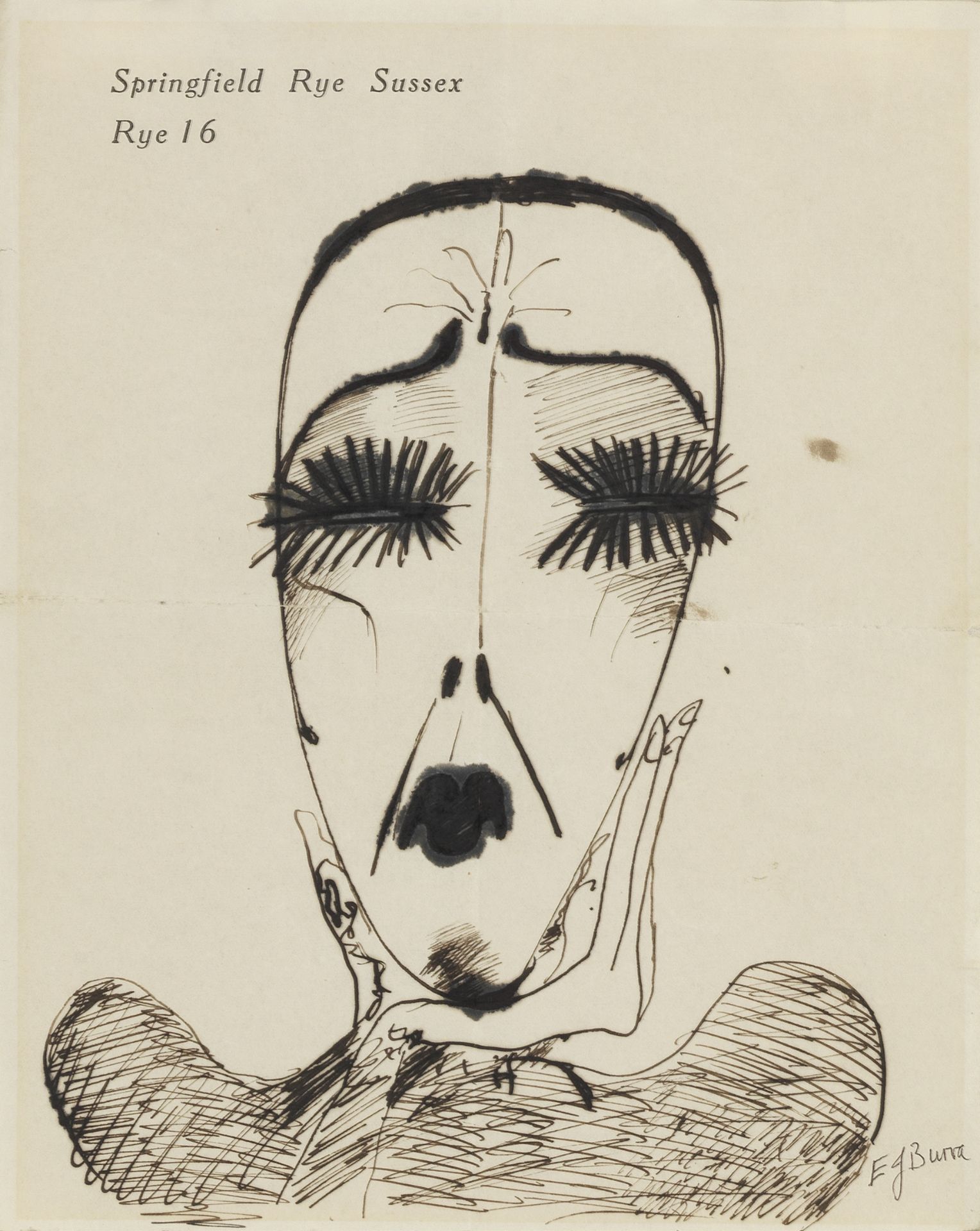 Edward Burra (British, 1905-1976) Sketch of a Woman