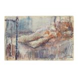Walter Richard Sickert A.R.A. (British, 1860-1942) Nude on a Bed (Painted circa 1905-6)