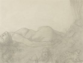 Austin Osman Spare (British, 1886-1956) Supine Nude (Executed circa 1919-1921)