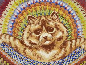 Louis William Wain (British, 1860-1939) Psychedelic Cat