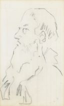 Walter Richard Sickert A.R.A. (British, 1860-1942) Portrait of a Man in Profile (with a further ...