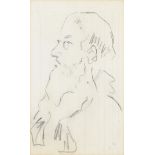 Walter Richard Sickert A.R.A. (British, 1860-1942) Portrait of a Man in Profile (with a further ...