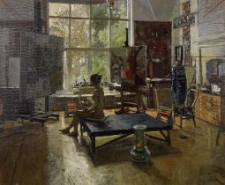 Ken Howard R.A. (British, 1932-2022) Nude in Oriel Studio