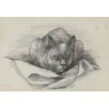Betty Swanwick (British, 1915-1989) Study of the Artist's Cat Bewick (Executed in the 1980stoget...