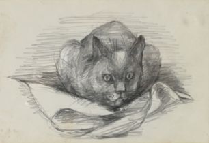 Betty Swanwick (British, 1915-1989) Study of the Artist's Cat Bewick (Executed in the 1980stoget...