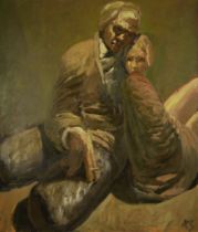 Kevin Sinnott (British, born 1947) The Lovers Painted in 1987(unframed)