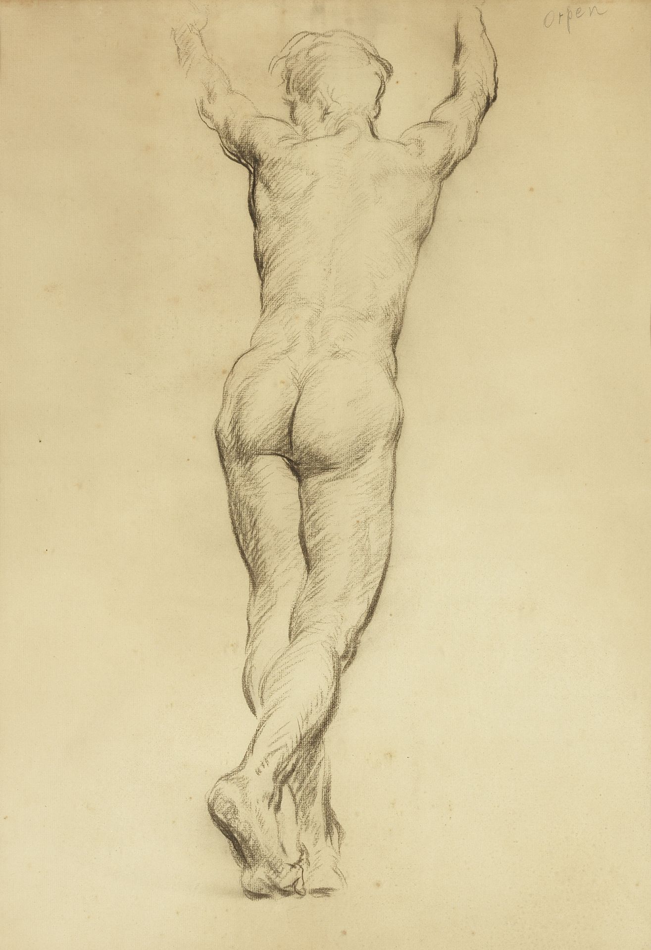 Sir William Orpen N.E.A.C., R.A., H.R.H.A. (Irish, 1878-1931) Standing Male Nude (with a further...