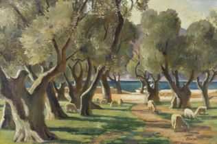 Adrian Paul Allinson (British, 1890-1959) Puerto de S&#243;ller