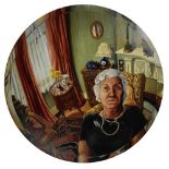 Anthony Green R.A. (British, 1939-2023) My Late Father's Sister 158.5cm (62 3/8in) diameter
