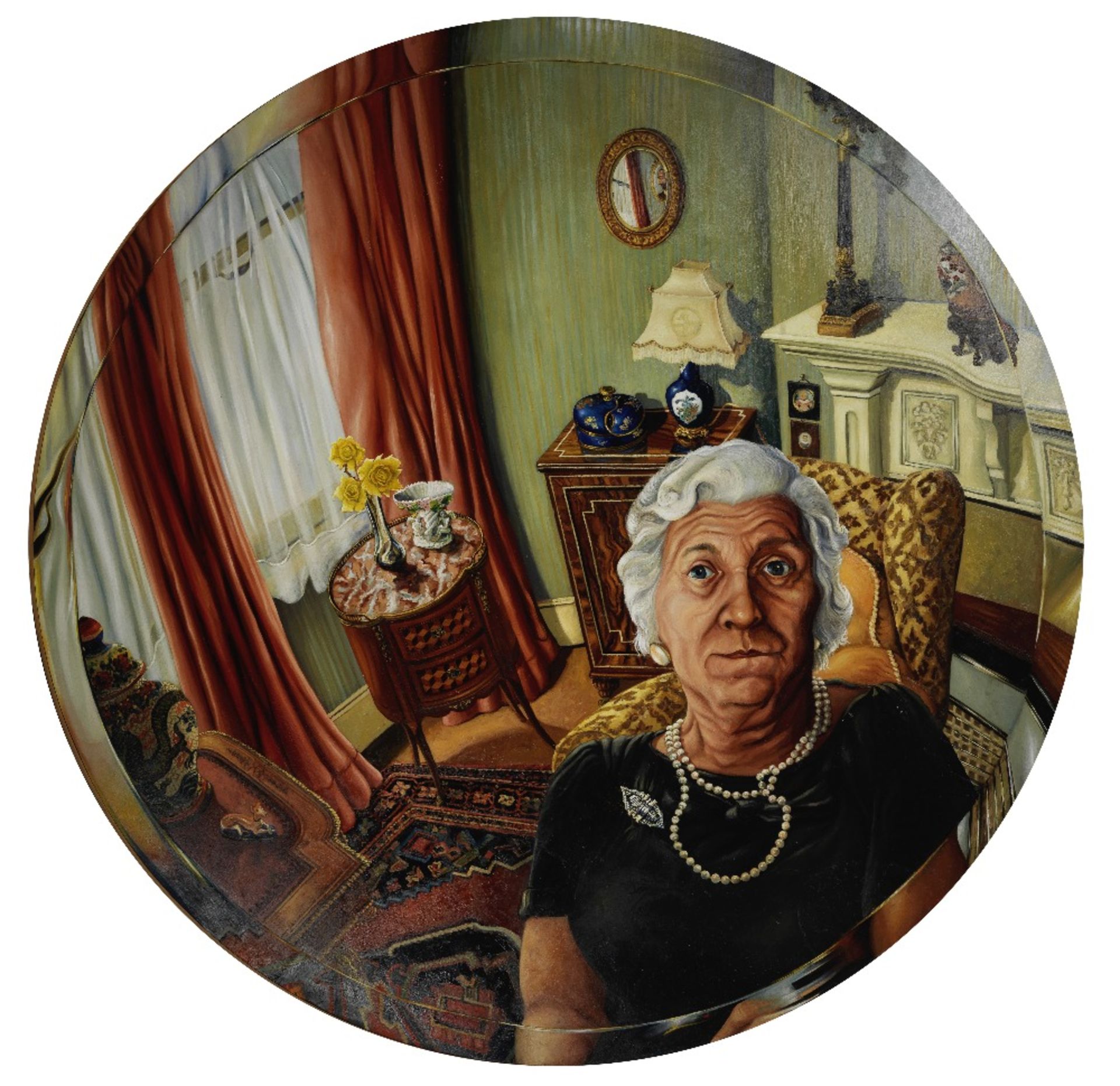 Anthony Green R.A. (British, 1939-2023) My Late Father's Sister 158.5cm (62 3/8in) diameter