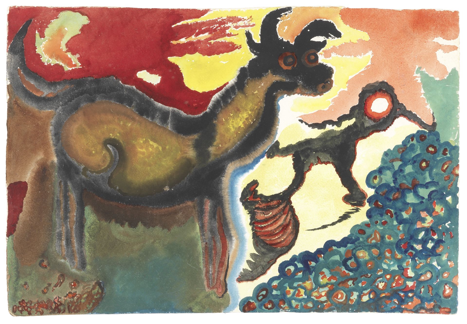 Grace Pailthorpe (British, 1883-1971) Goats