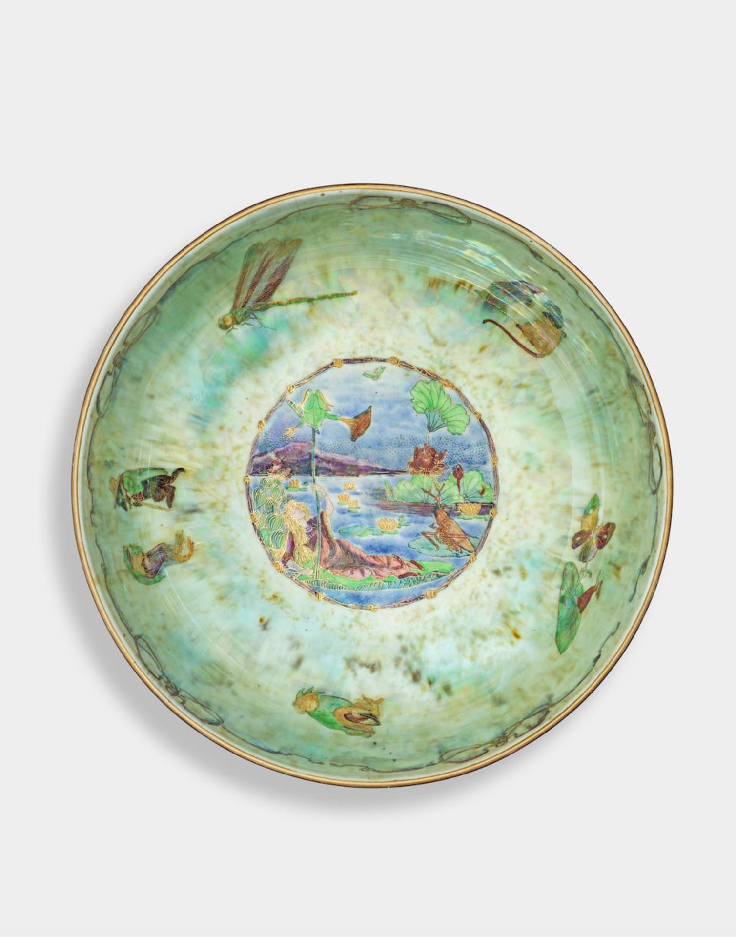 Daisy Makeig-Jones 'Firbolgs no. IV' fairyland bowl, designed 1918, produced circa 1920 - Bild 2 aus 2