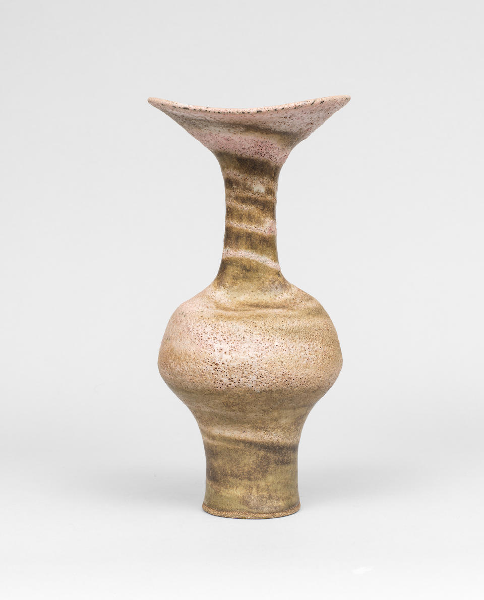 Lucie Rie Vase with flaring lip, circa 1985
