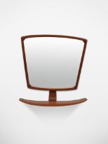 Danish Wall-mounted mirror with shelf