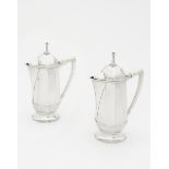 Omar Ramsden Pair of Café-au-lait jugs, 1936