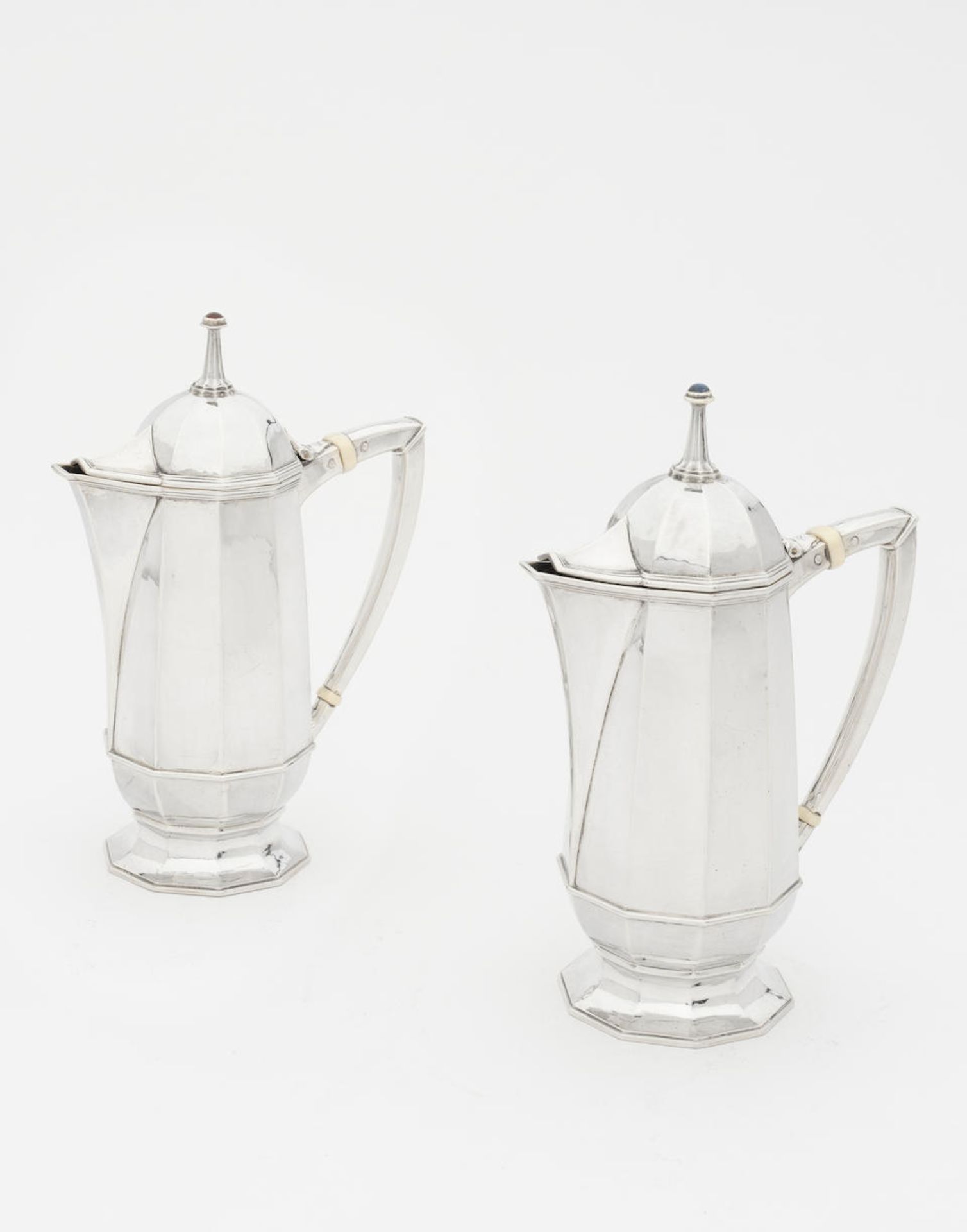 Omar Ramsden Pair of Café-au-lait jugs, 1936