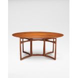 Peter Hvidt and Orla Mølgaard-Nielsen Drop-leaf console dining table, model no. 20/59, circ...