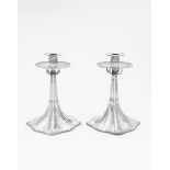 Omar Ramsden & Alwyn C.E. Carr Pair of candlesticks, 1907