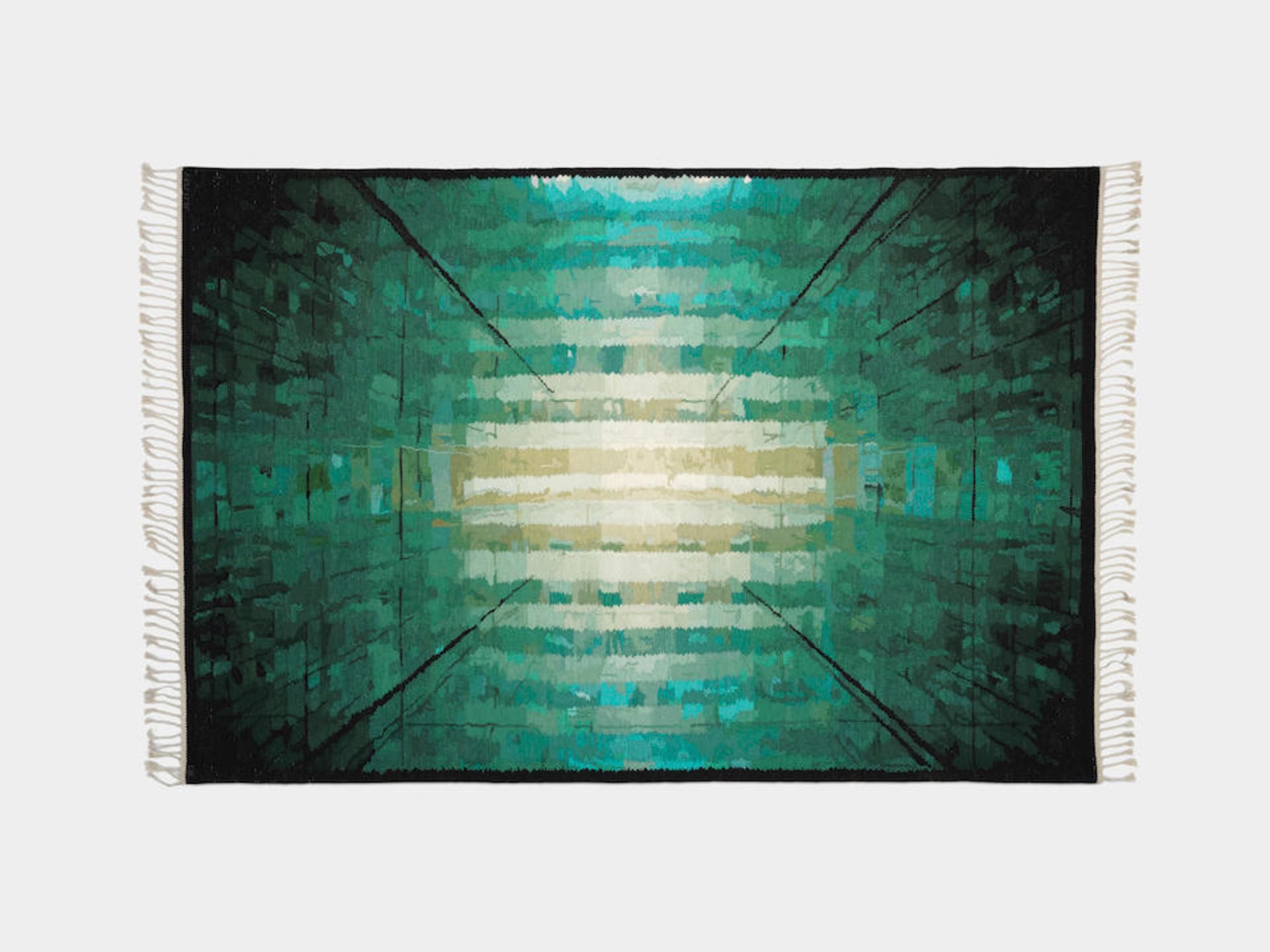 Olafur Eliasson 'The Green Glass Carpet', produced for 'The Textile Art of the Year for Mär...