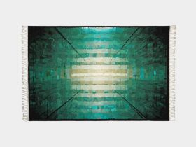 Olafur Eliasson 'The Green Glass Carpet', produced for 'The Textile Art of the Year for Mär...