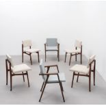Franco Albini Set of four 'Luisella' chairs, model no. SD9, and pair of 'Luisa' armchairs, circa...