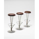 Piet Hein Set of three bar stools, model no. FL 9511, designed 1961, produced 1974