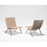 Poul Kjærholm Pair of low chairs, model no. PK 22, circa 1956