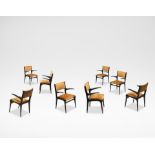 Carlo de Carli Set of eight armchairs, model no. 585, circa 1955