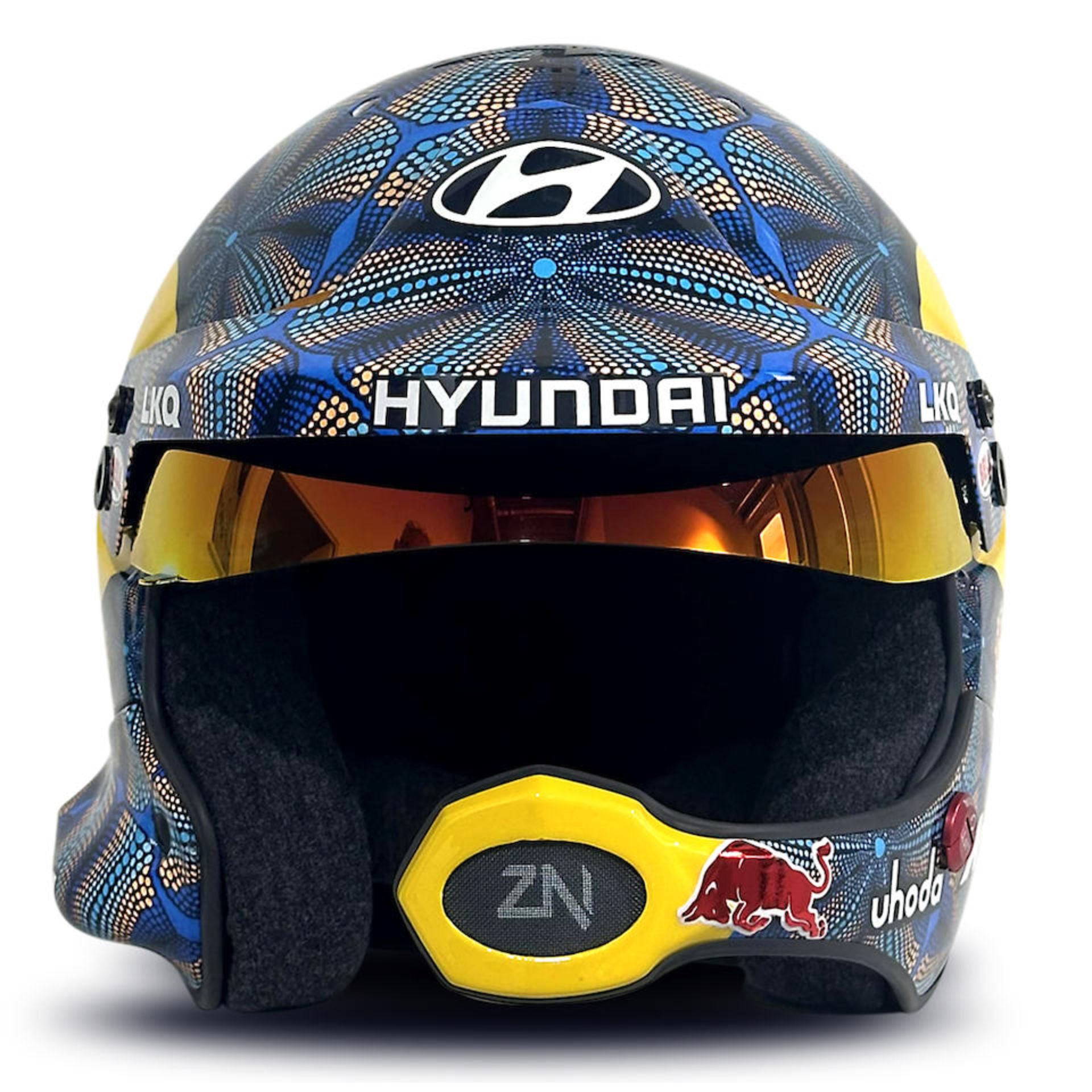 Thierry Neuville's 2024 WRC Safari Rally Kenya worn helmet designed by Thandiwe Muriu, - Image 12 of 15