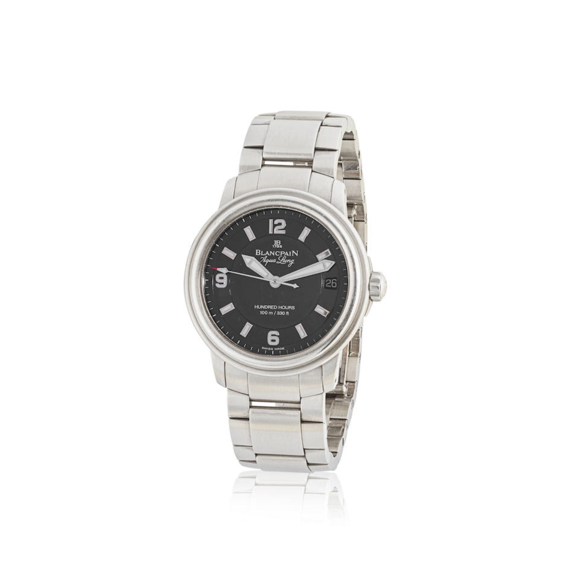 Blancpain. A stainless steel automatic calendar bracelet watch Blancpain. Montre bracelet en ac...