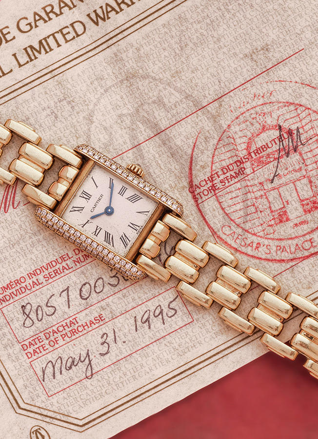 Cartier. A lady's 18K gold and diamond set quartz bracelet watch Cartier. Montre bracelet de dam... - Image 2 of 2