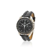 Omega. A stainless steel manual wind chronograph wristwatch Omega. Chronographe bracelet en aci...