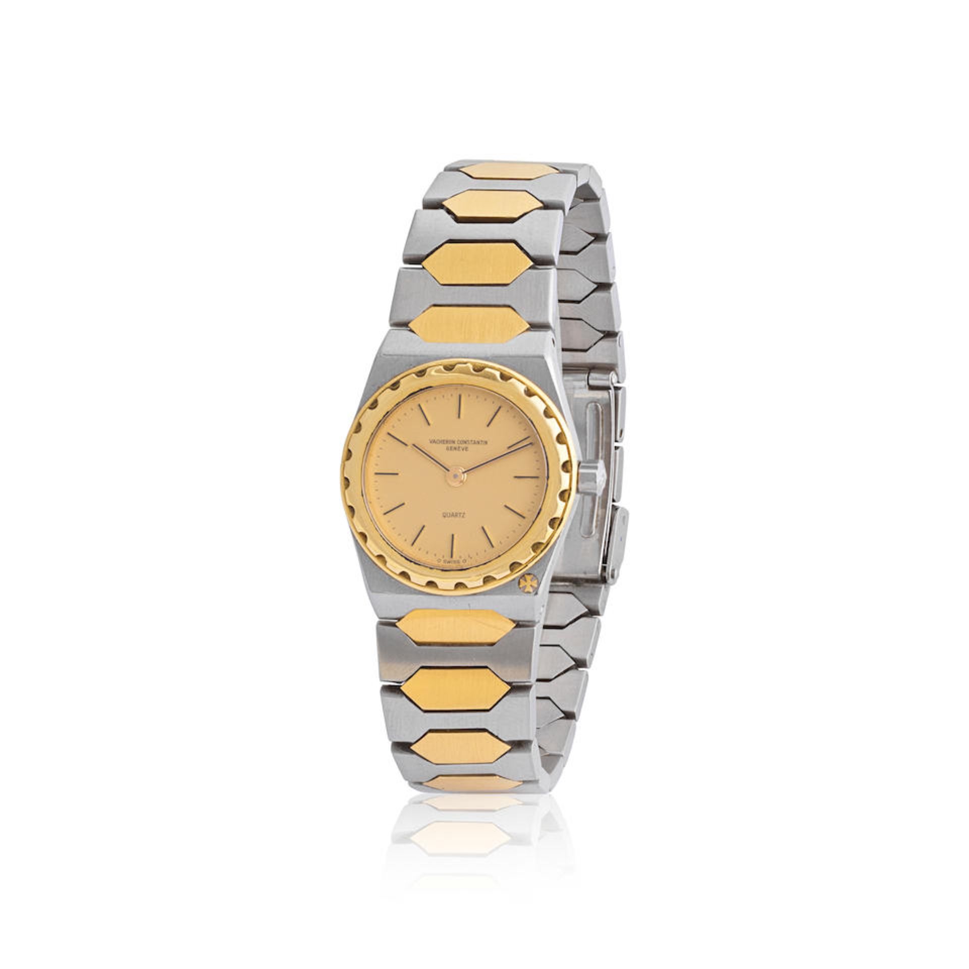 Vacheron Constantin. A fine lady's 18K gold and stainless steel quartz bracelet watch Vacheron C...