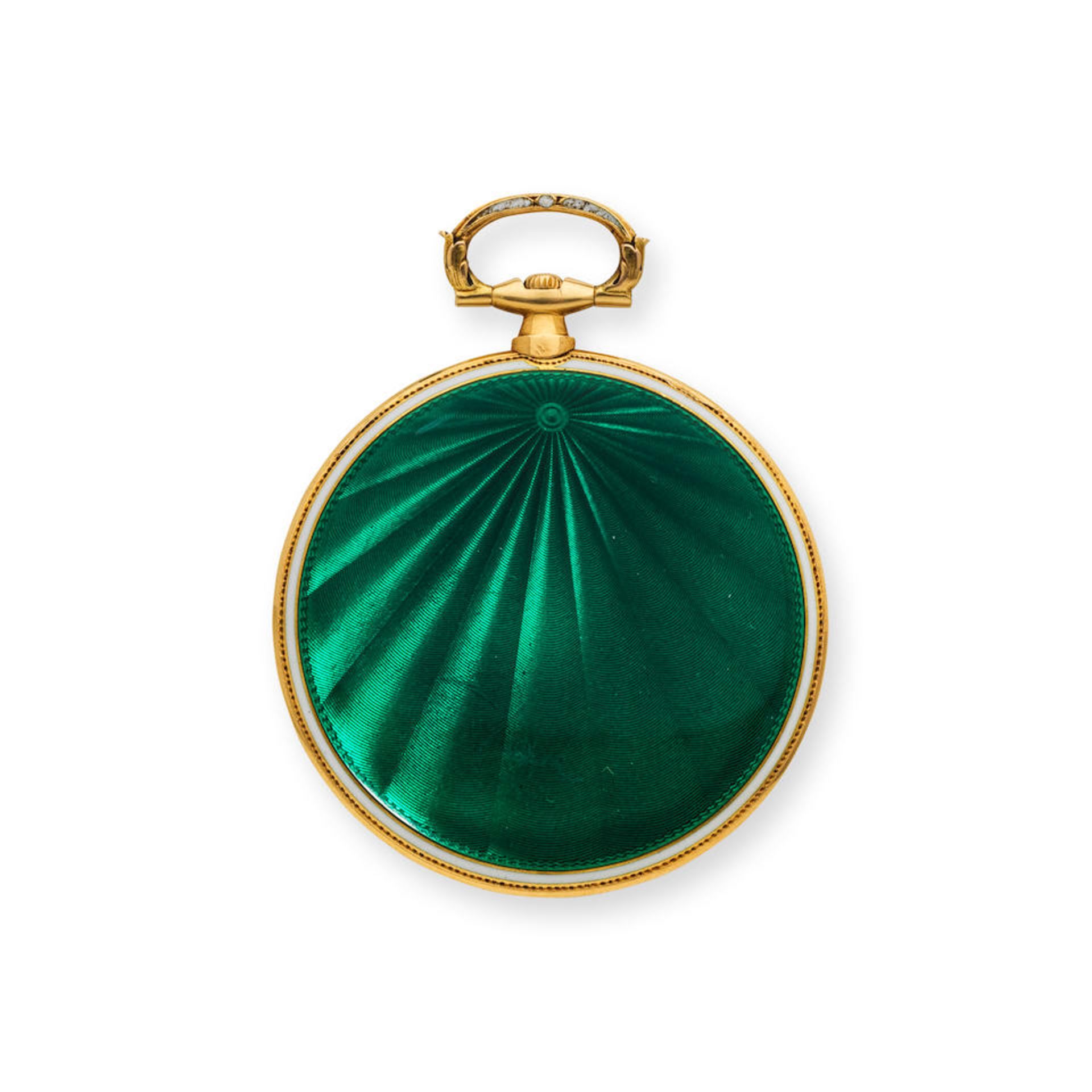 Cartier. A very fine and very rare open face 18K gold keyless wind pocket watch with beautifully... - Image 2 of 2