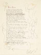 BUKOWSKI, CHARLES. 1920-1994. ORIGINAL UNPUBLISHED POEM. Typed Manuscript Signed ('Charles Bukow...