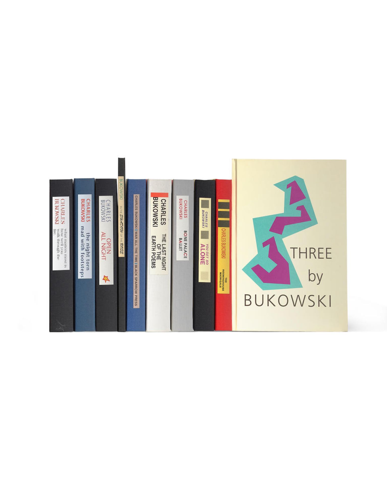 BUKOWSKI, CHARLES. 1920-1994. 10 VOLUMES OF POETRY, LIMITED, MOST SIGNED: