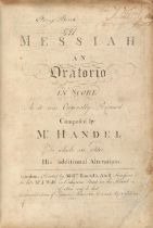 HANDEL, GEORGE FREDERIC. 1685-1759. Messiah. An Oratorio in Score as It Was Originally Perform'd...