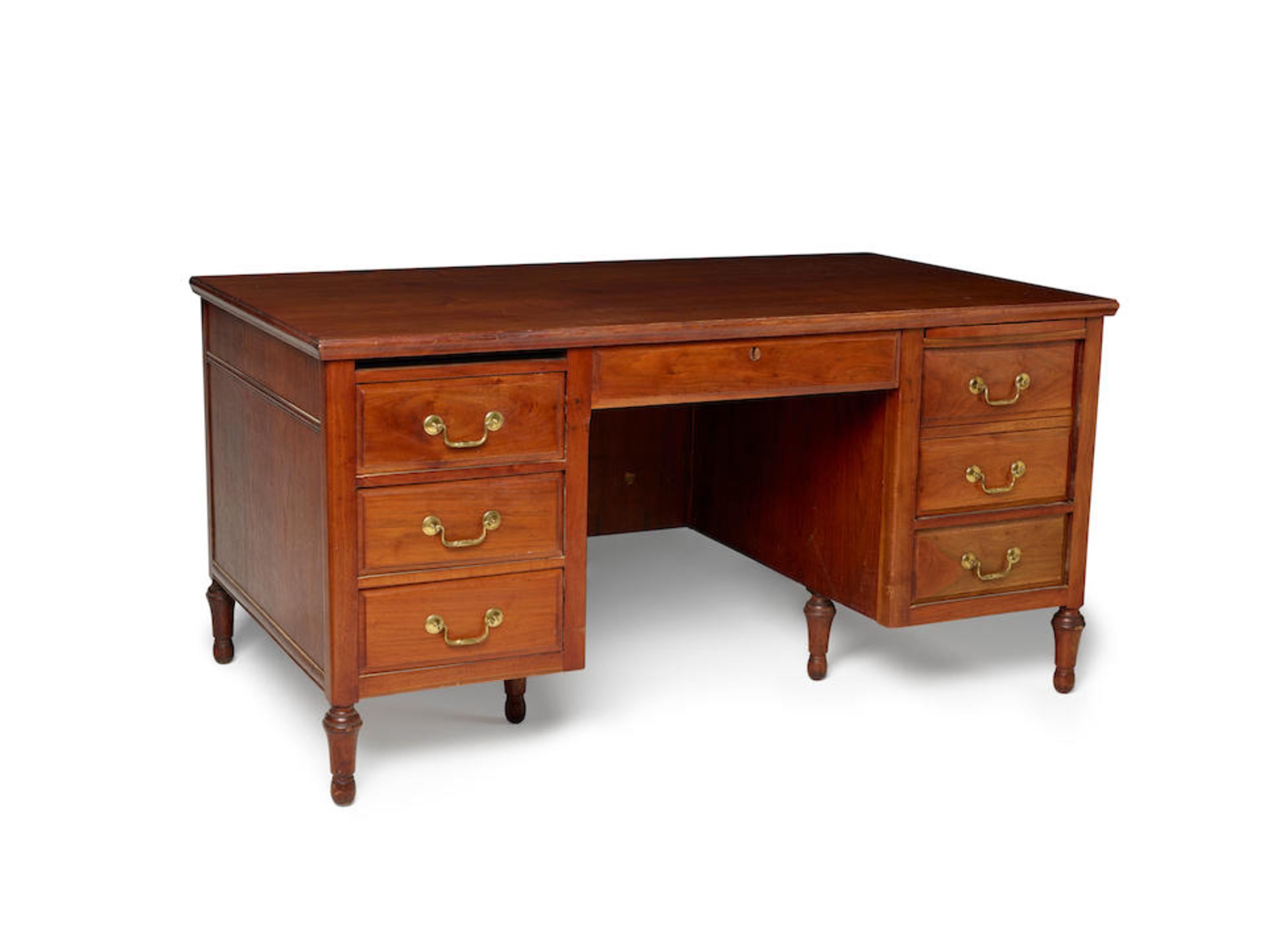 CORMAC MCCARTHY'S WRITING DESK. An antique cherrywood library desk, restored by hand by Cormac M...