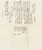 LINCOLN INTERVENES ON BEHALF OF A MOTHER WITH THREE SONS IN SERVICE. LINCOLN, ABRAHAM. 1809-1865...