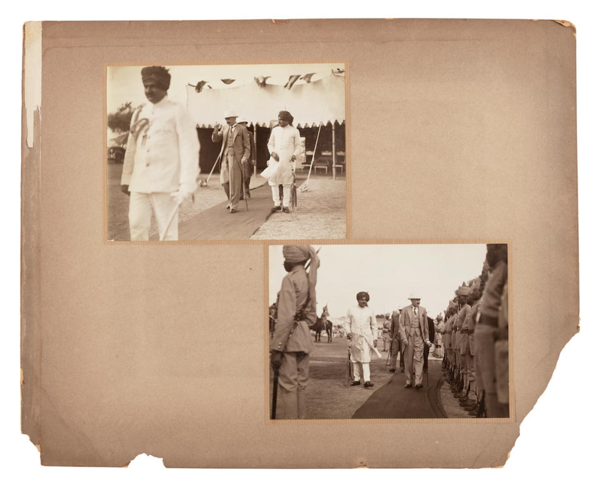 INDIA. [Installation Festivities, Dhrol, Kathiawar.] Photograph album, containing 128 black and ... - Bild 2 aus 4