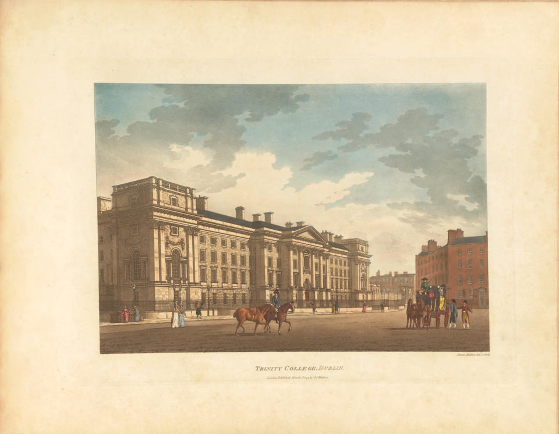 MALTON, JAMES 1761-1803. A Picturesque and Descriptive View of the City of Dublin. London: for J... - Image 2 of 2