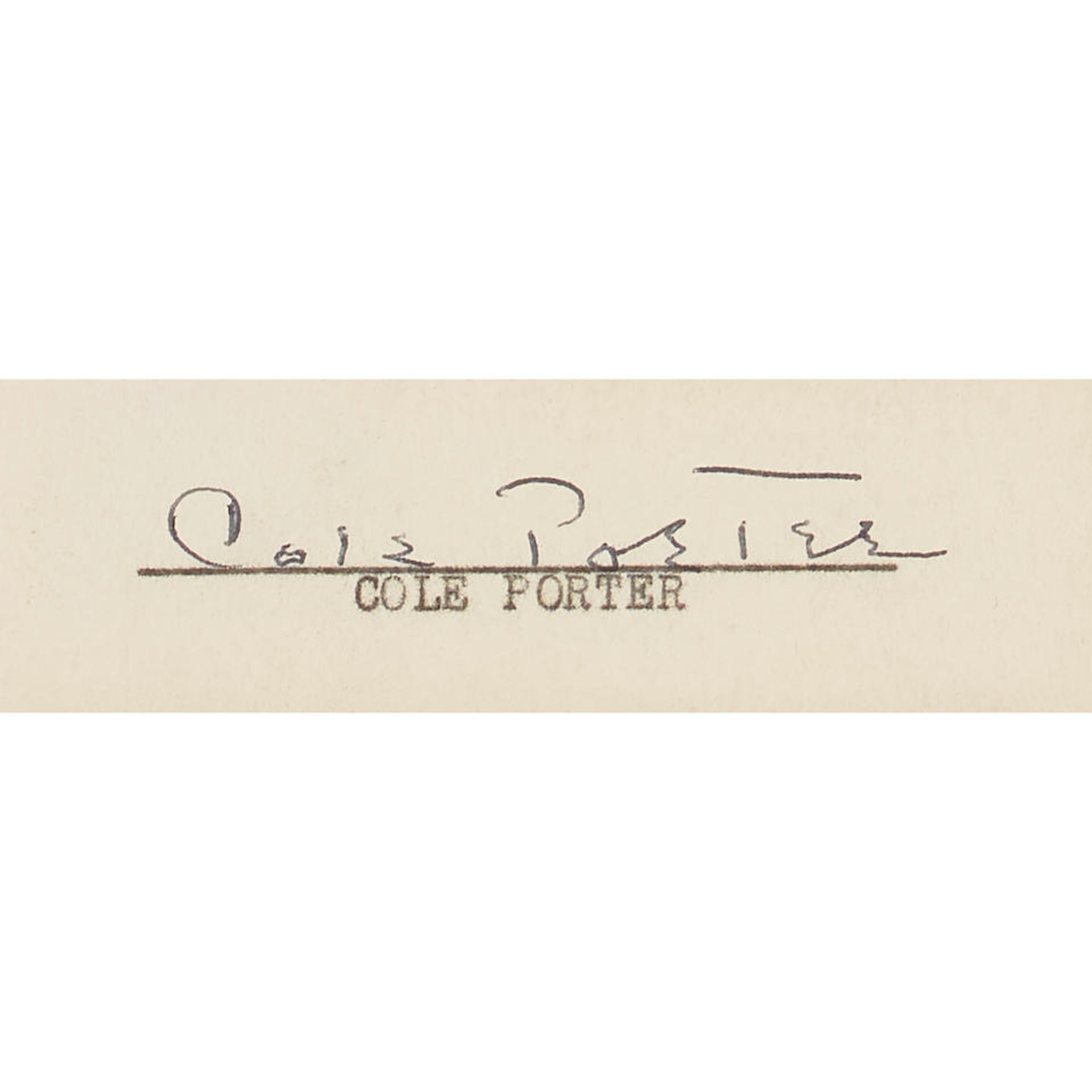 SIGNATURES OF RICHARD RODGERS, JEROME KERN, AND COLE PORTER. 3 items: - Image 2 of 2