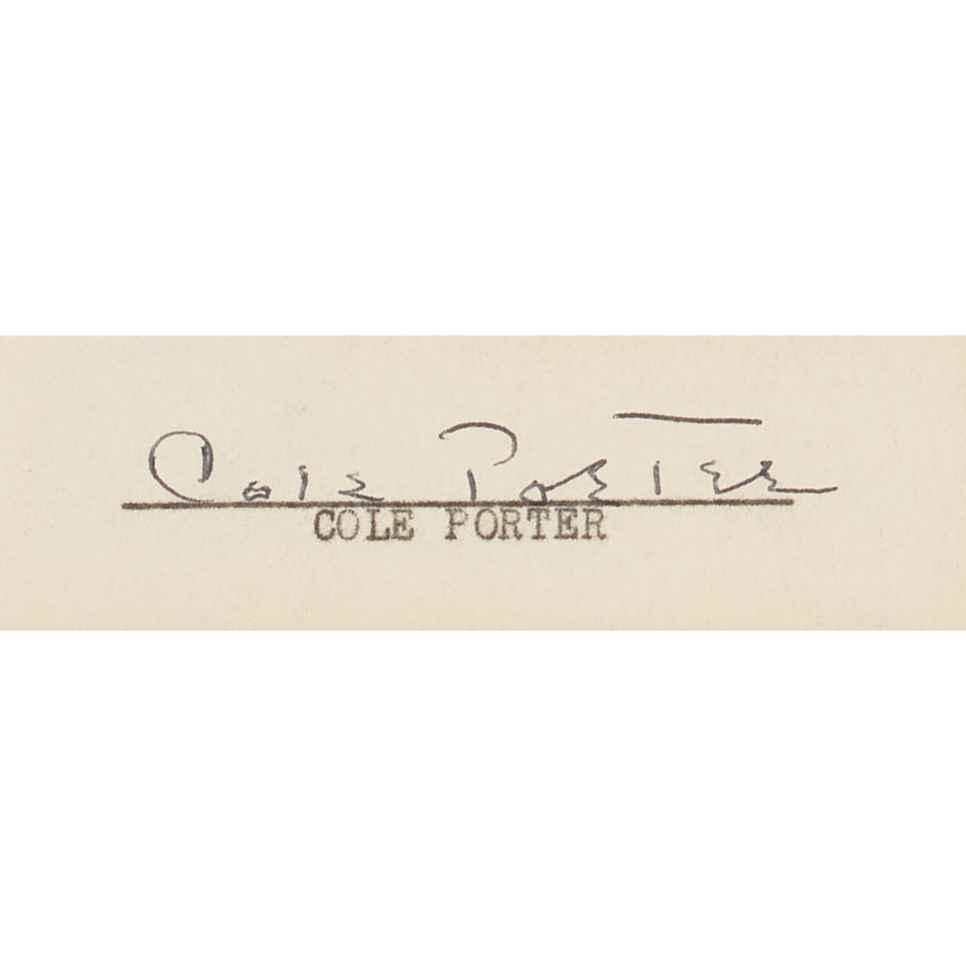 SIGNATURES OF RICHARD RODGERS, JEROME KERN, AND COLE PORTER. 3 items: - Bild 2 aus 2