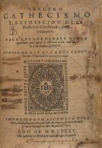 THE THIRD OR FOURTH BOOK PRINTED IN SOUTH AMERICA. ACOSTA, JOSEPH DE. Tercero Cathecismo y Expos...