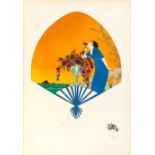 POCHOIR FASHION ILLUSTRATIONS. IRIBE, PAUL; GEORGE BARBIER and GEORGES LEPAPE. L'éventail e...