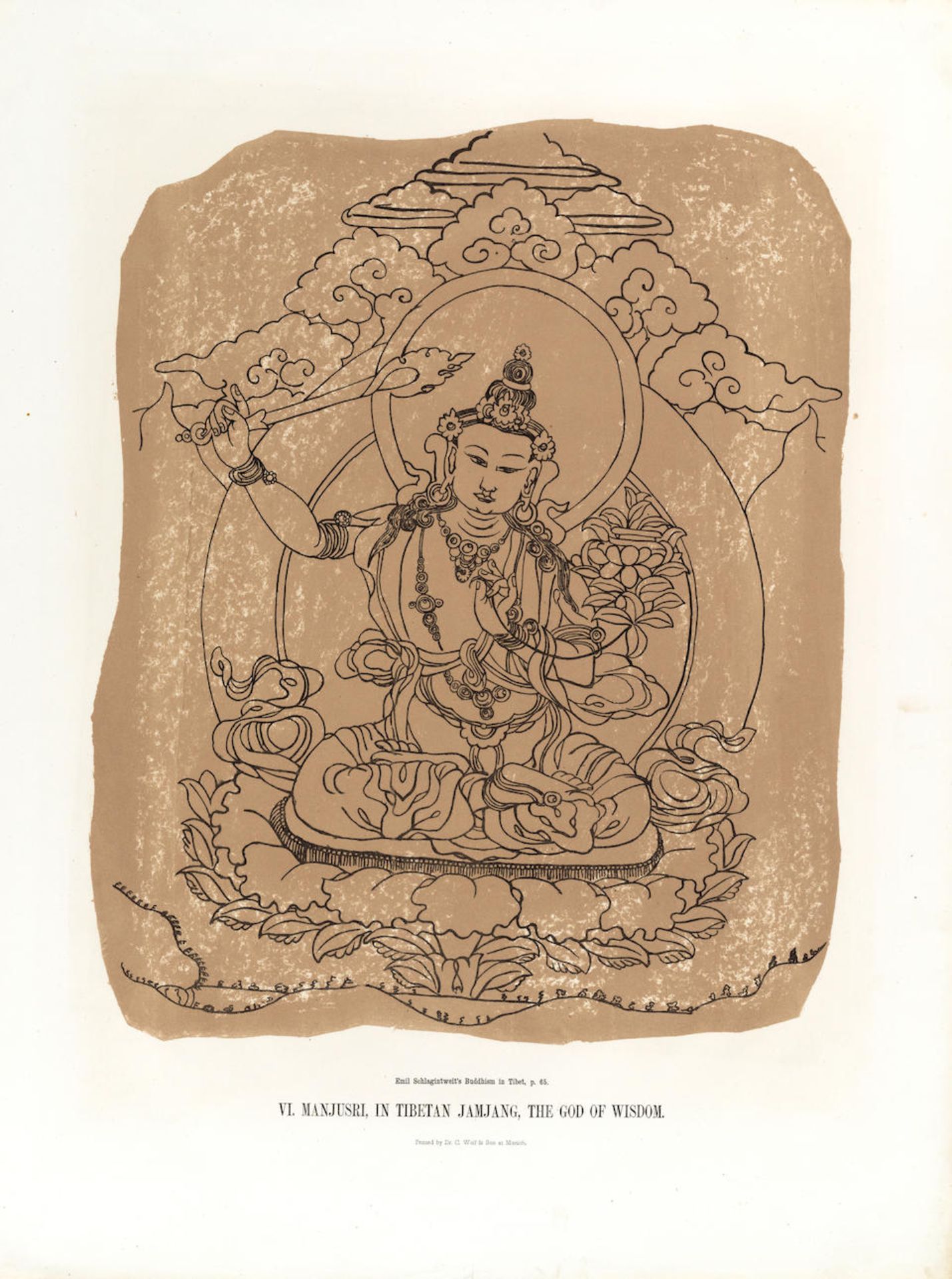TIBETAN BUDDHISM. SCHLAGINTWEIT, EMIL. Buddhism in Tibet. Illustrated by Literary Documents and ...