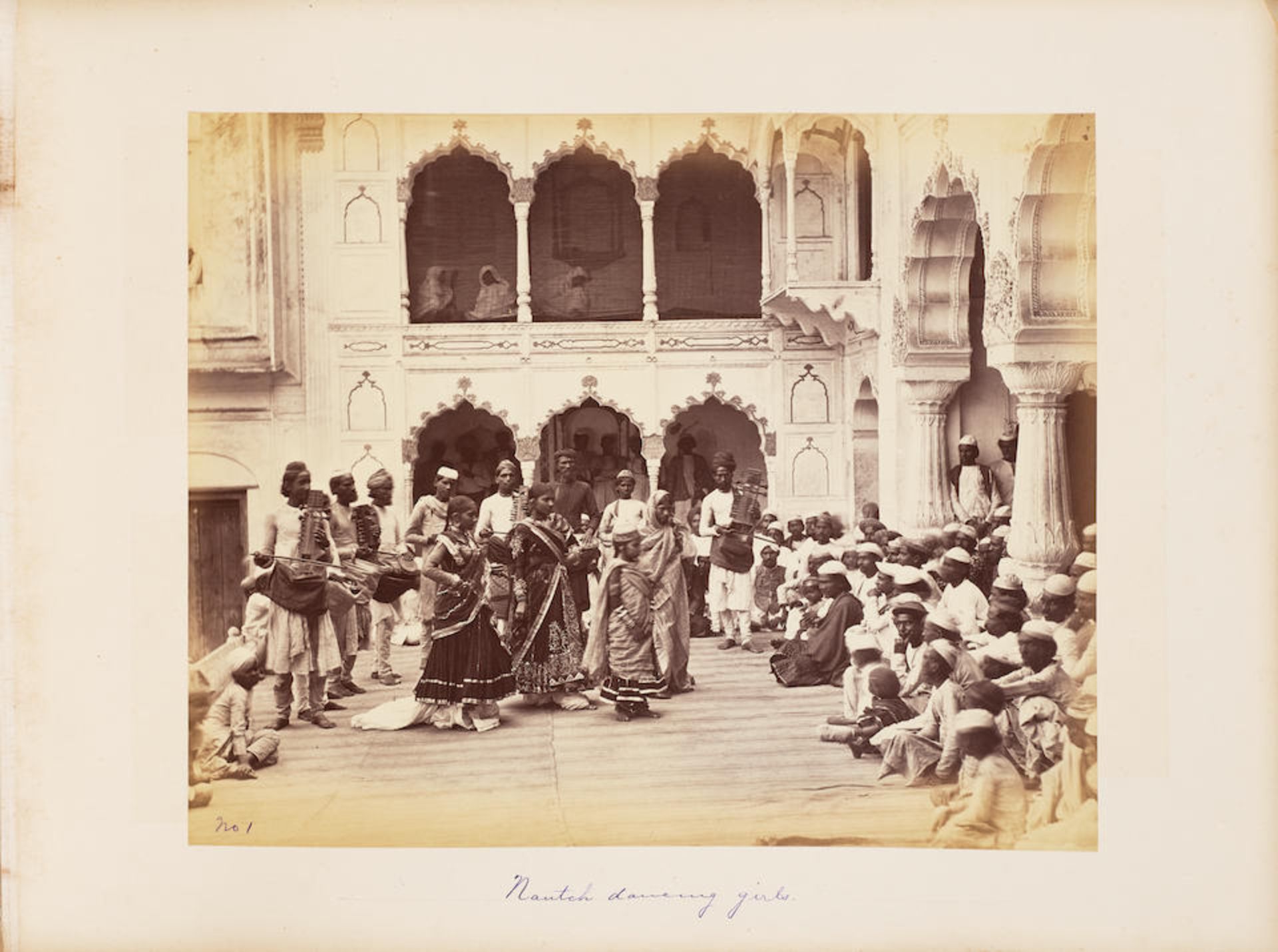 BOURNE PHOTOGRAPH ALBUM OF INDIA. BOURNE, SAMUEL. 1834-1912. 85 photographs of India and environ...