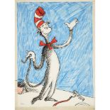 A DR. SEUSS LARGE FORMAT LIMITED EDITION PRINT OF THE CAT IN THE HAT. GEISEL, THEODOR. 1904-1991...