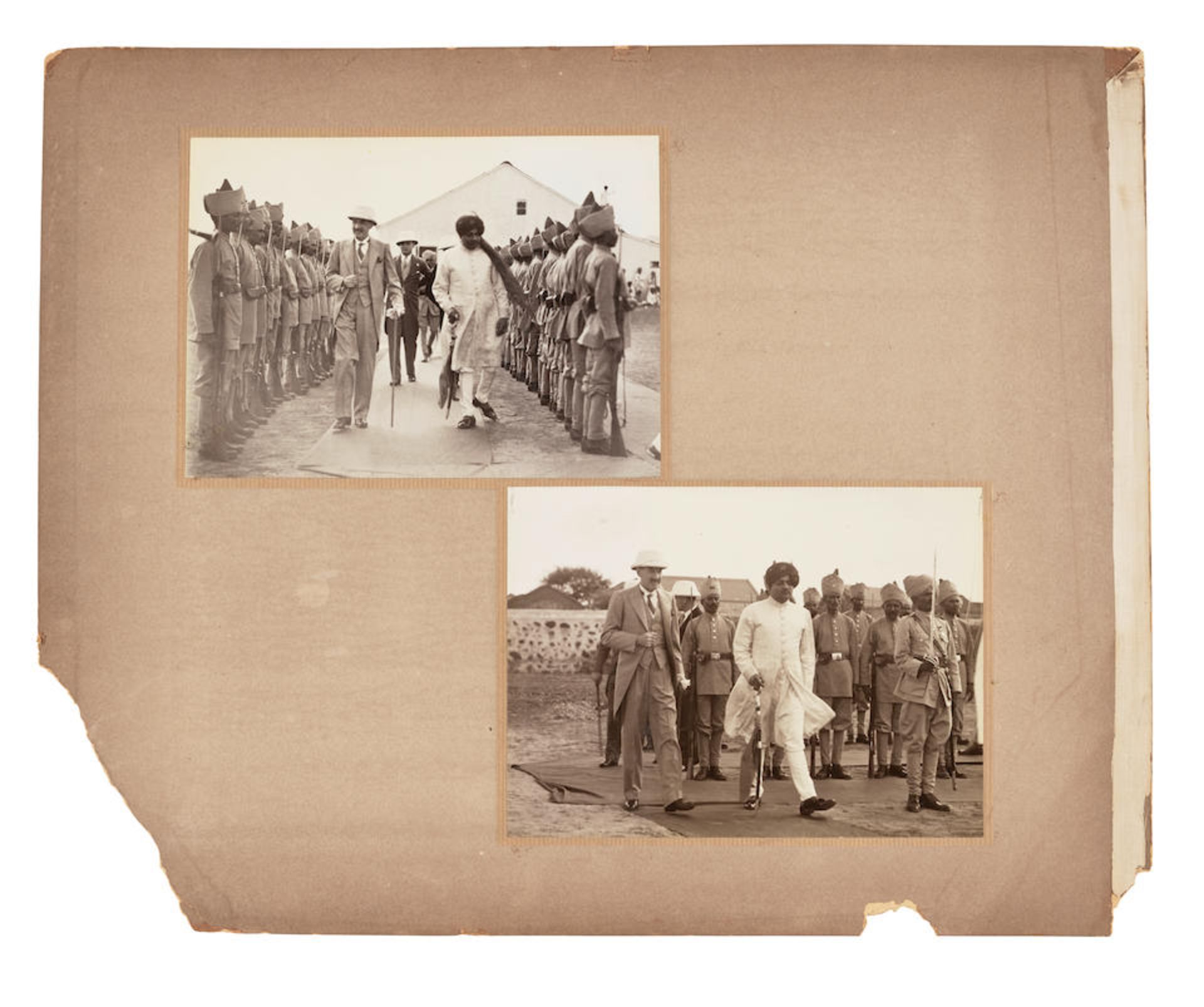 INDIA. [Installation Festivities, Dhrol, Kathiawar.] Photograph album, containing 128 black and ... - Bild 3 aus 4