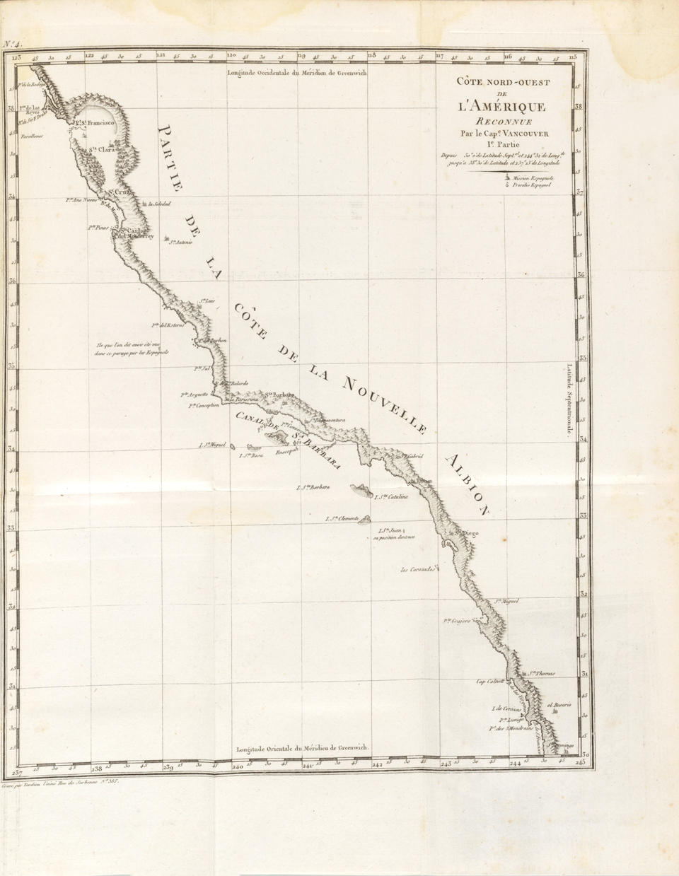 VANCOUVER, GEORGE. 1757-1798. Voyage de Decouvertes, a l'Ocean Pacifique du Nord, et Autour du M...